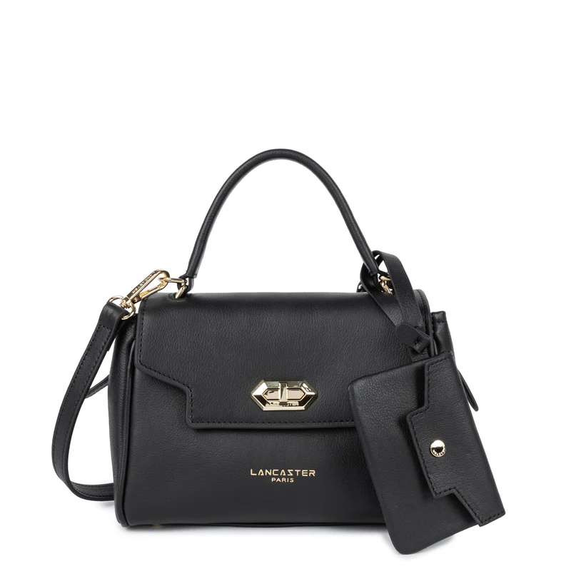 Lancaster Sac à main A rabat avec fermoir S Mademoiselle Grace Noir