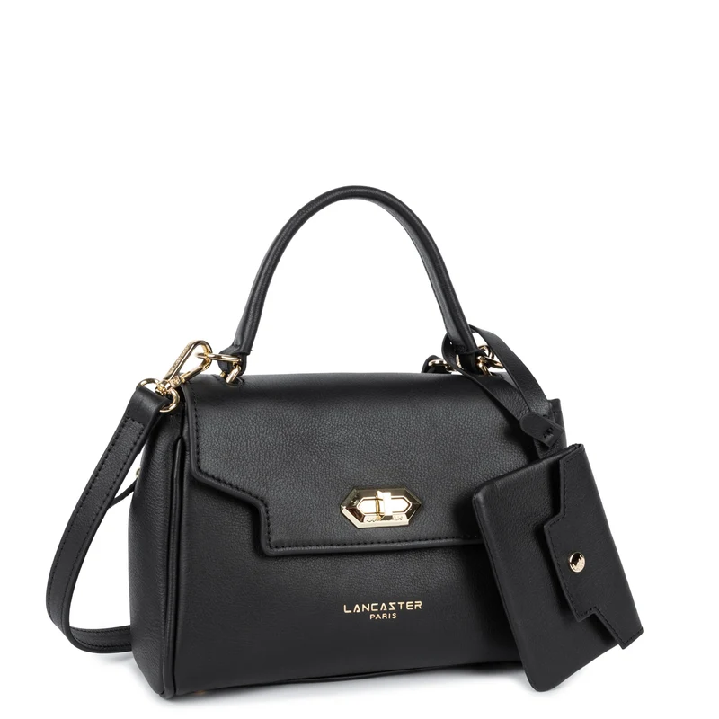 Lancaster Sac à main A rabat avec fermoir S Mademoiselle Grace Noir