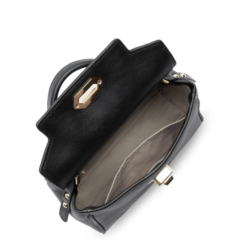 Lancaster Sac à main A rabat avec fermoir S Mademoiselle Grace Noir