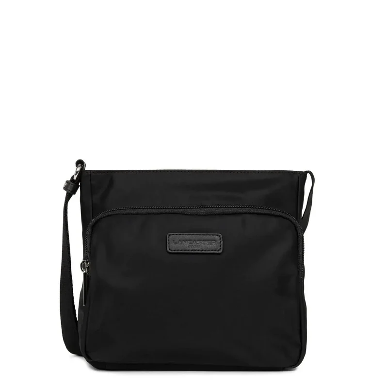 Lancaster Sac zippé trotteur porté croisé Basic Noir