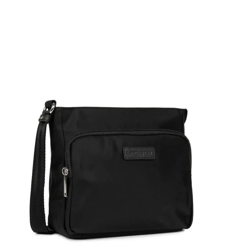 Lancaster Sac zippé trotteur porté croisé Basic Noir
