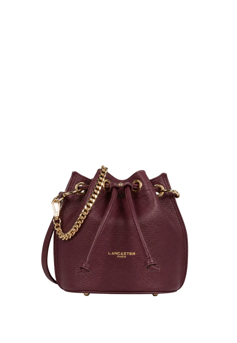 Lancaster Sac bourse à lacets coulissants S Alba Double Bordeaux Foncé