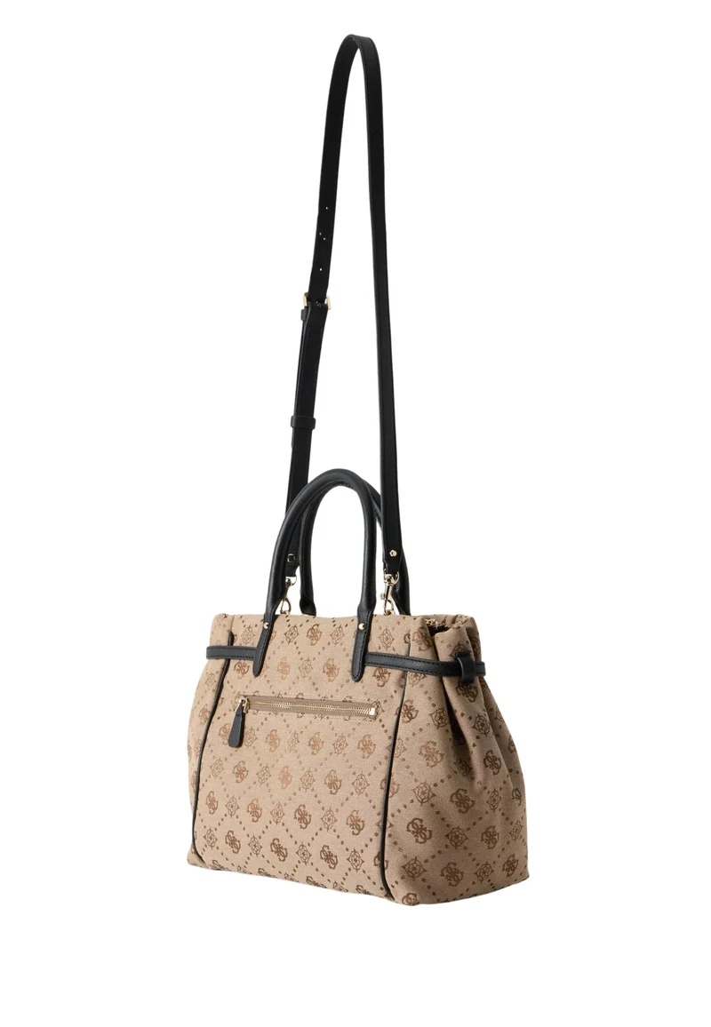 Guess Sac à Main Dorothy Latte Logo/Black