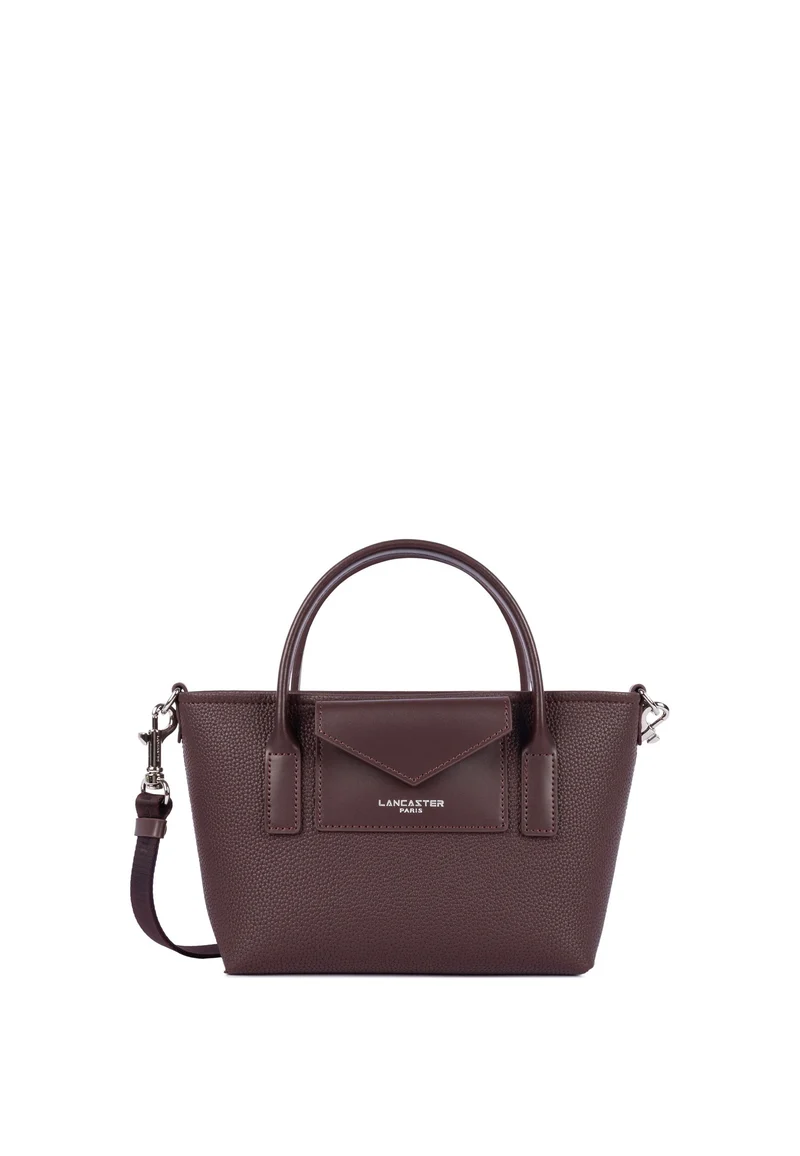 Lancaster Sac cabas main Zippé Maya Double KBA Bordeaux foncé
