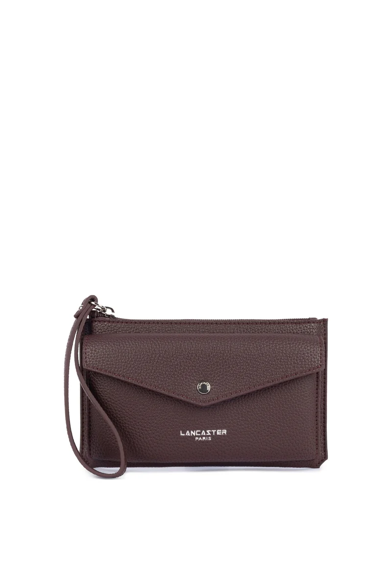 Lancaster Pochette Zippé Maya Double KBA Bordeaux foncé