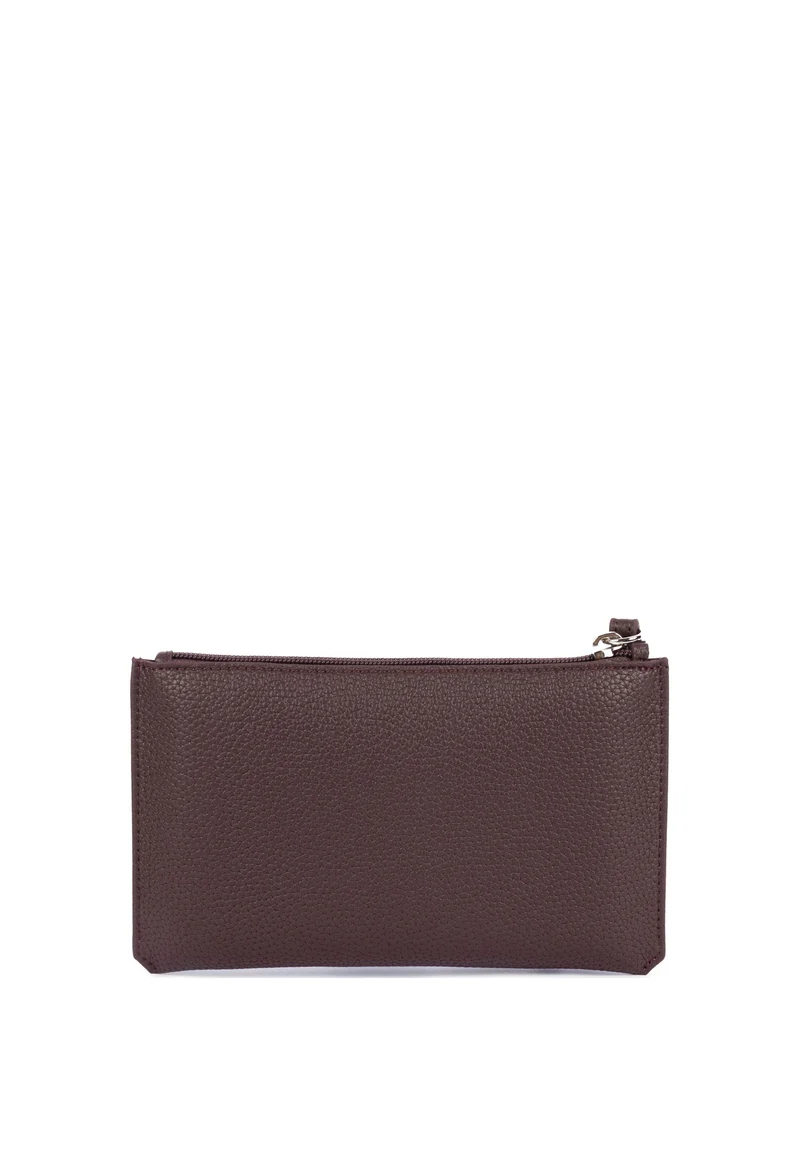 Lancaster Pochette Zippé Maya Double KBA Bordeaux foncé