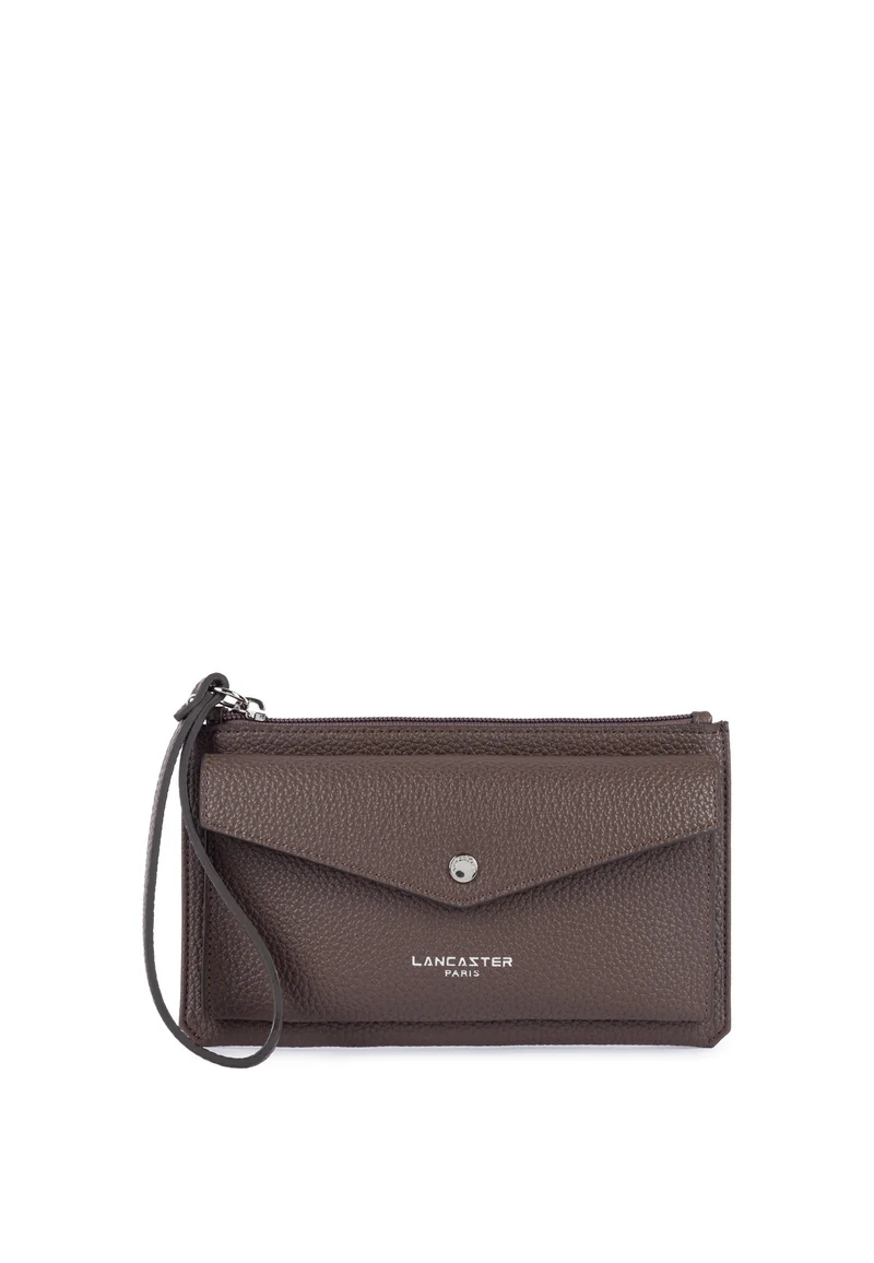 Lancaster Pochette Zippé Maya Double KBA Marron