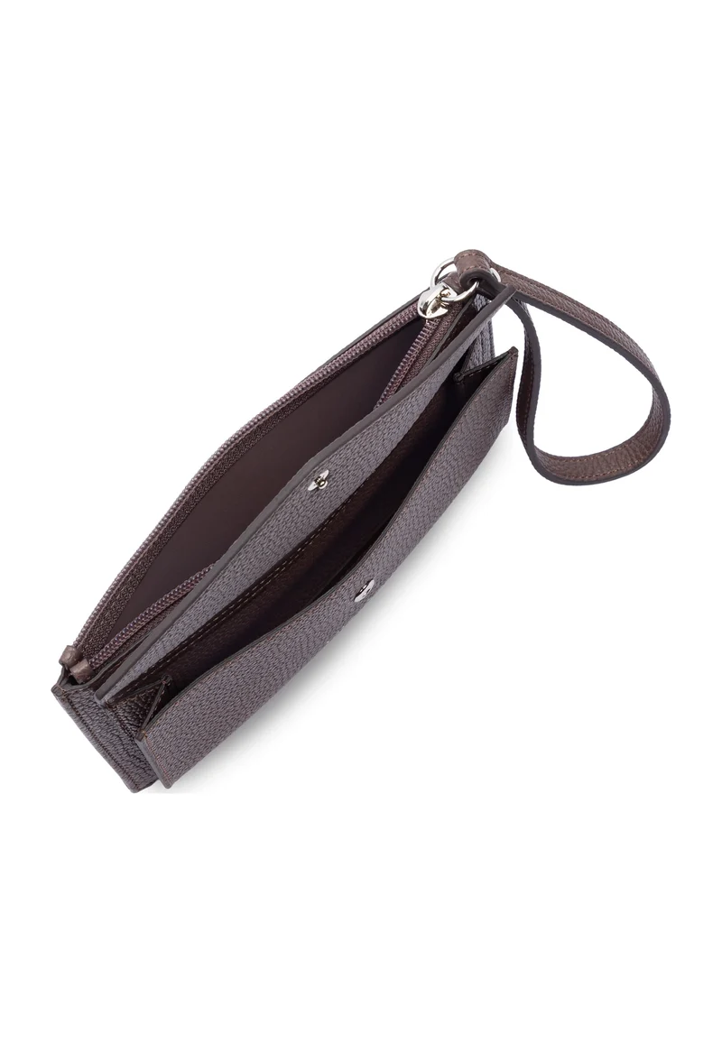Lancaster Pochette Zippé Maya Double KBA Marron