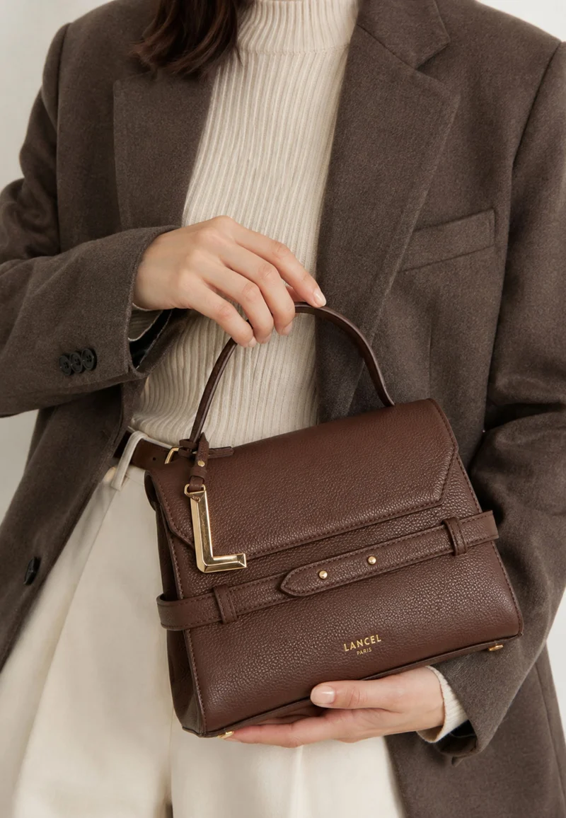 Lancel Faubourg Sac Porté Main Cuir Noix De Coco