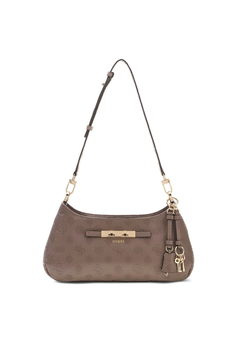 Guess Sac Bandoulière Carmella Taupe Logo