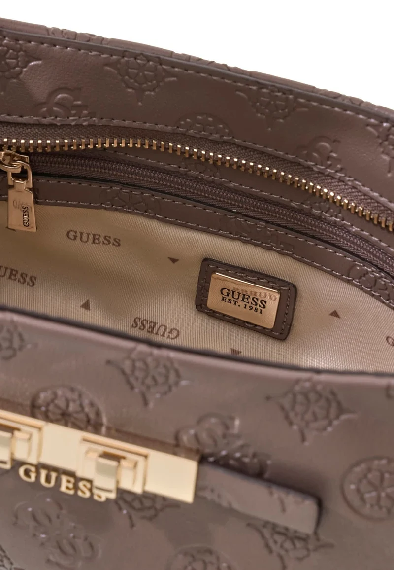 Guess Sac Bandoulière Carmella Taupe Logo