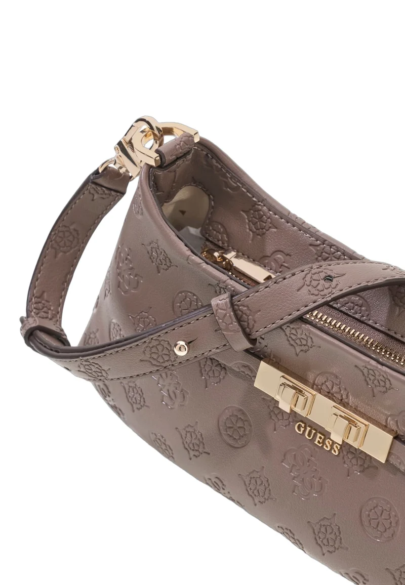 Guess Sac Bandoulière Carmella Taupe Logo