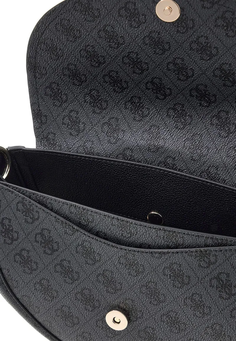 Guess Sac à Rabat Coleen Monogramme Coal Logo II