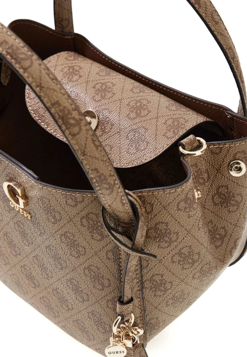 Guess Sac à Main Coleen Petit Monogramme Latte Logo
