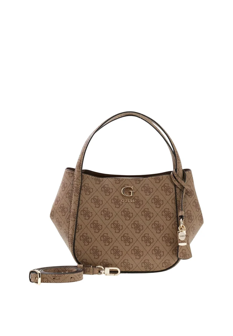 Guess Sac à Main Coleen Petit Monogramme Latte Logo