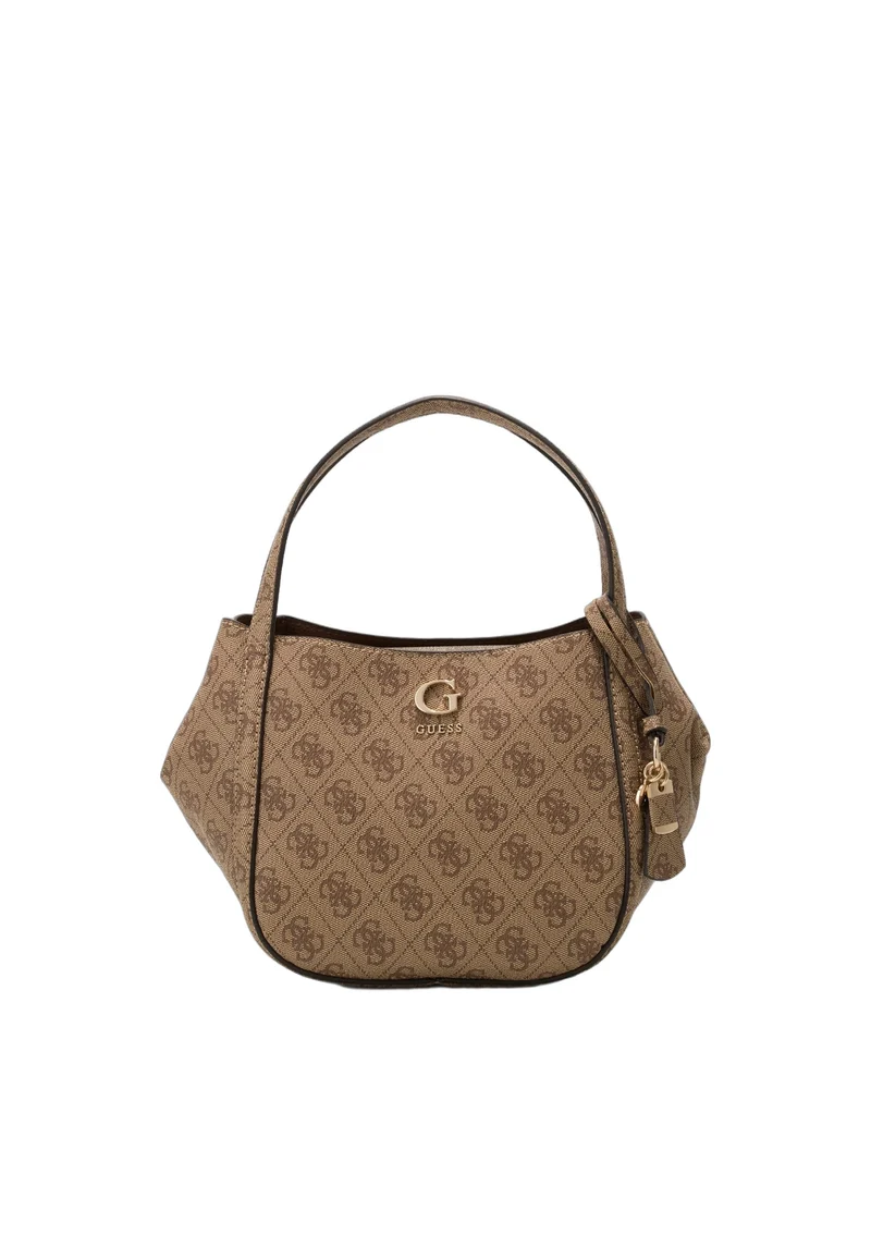Guess Sac à Main Coleen Petit Monogramme Latte Logo