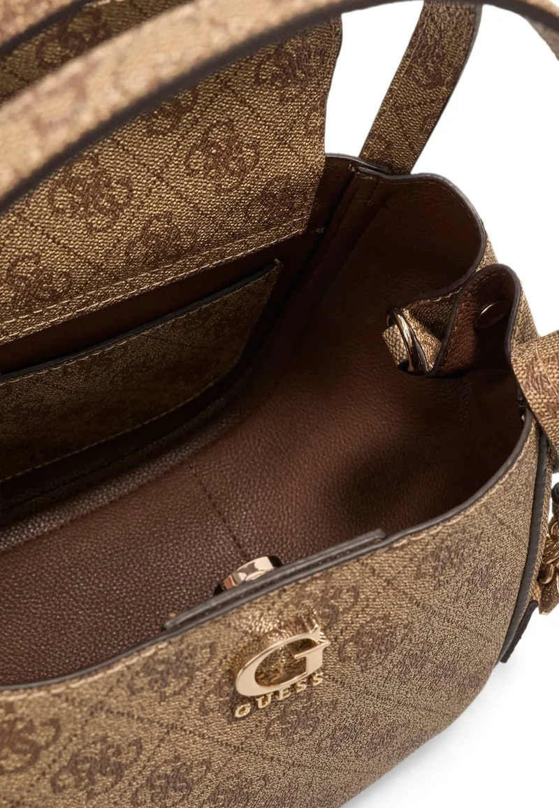 Guess Sac à Main Coleen Petit Monogramme Latte Logo
