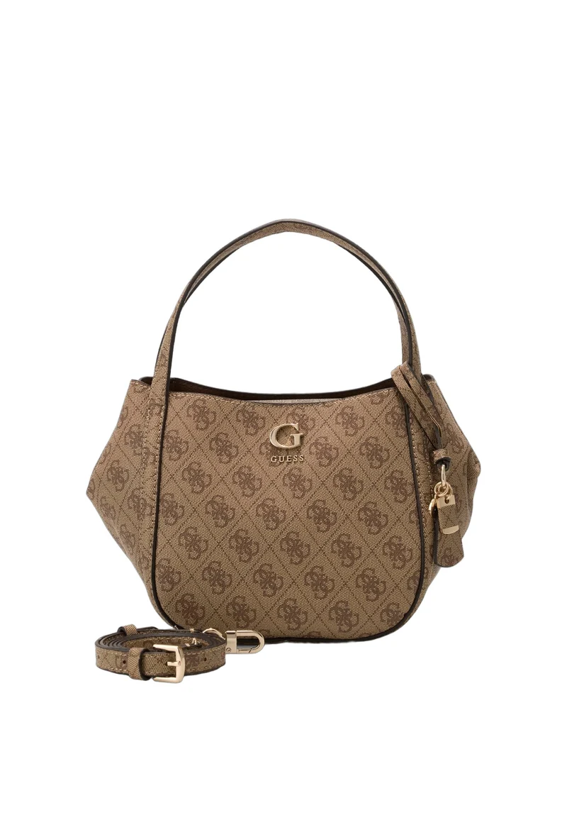 Guess Sac à Main Coleen Petit Monogramme Latte Logo