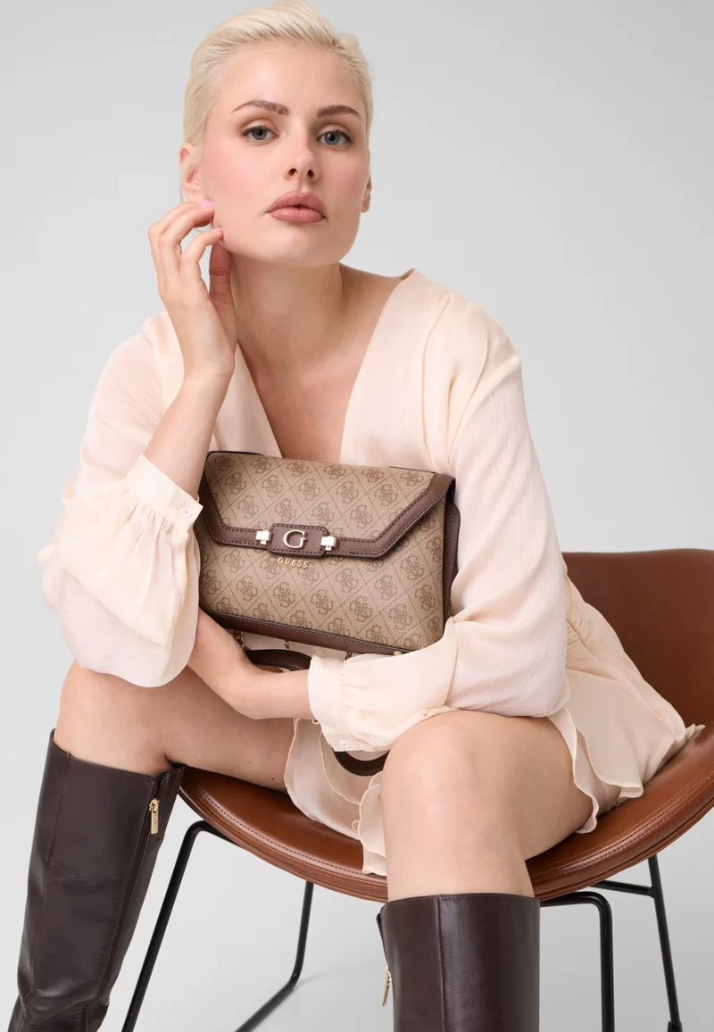 Guess Sac à Rabat Lindsey Latte Logo