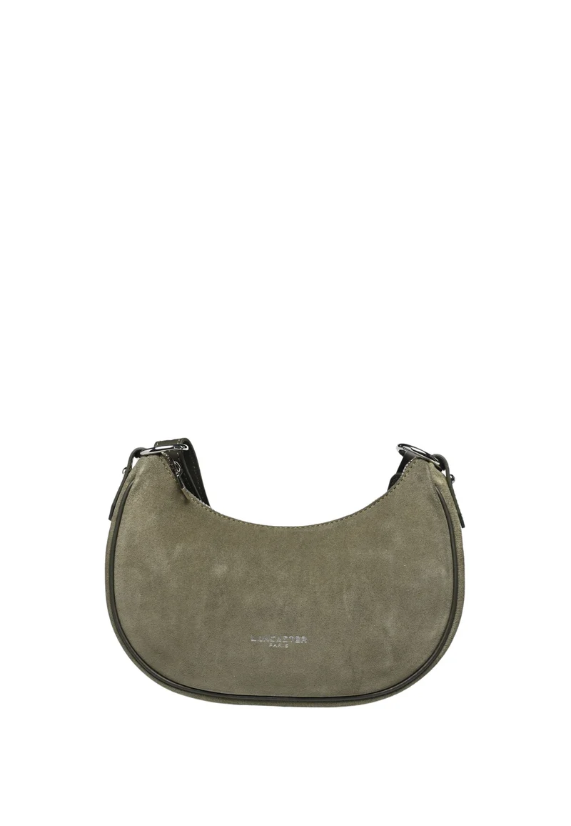 Lancaster Sac besace Zippé S Suède Kaki Foncé