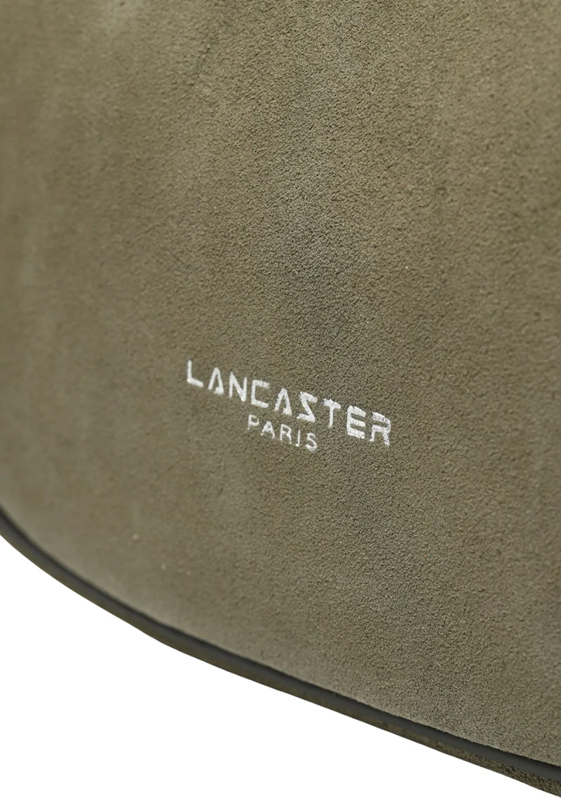 Lancaster Sac besace Zippé S Suède Kaki Foncé