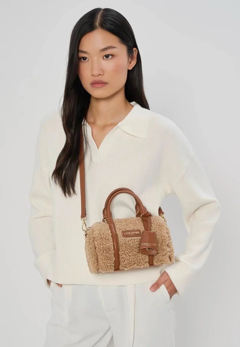 Lancaster Sac polochon Zippé Moumoute 518-053 Cognac