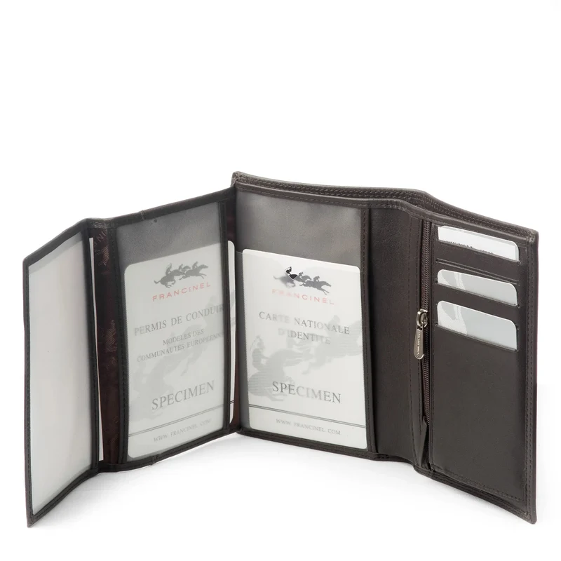 Francinel Portefeuille Cuir 3 Volets Venise 37 Marron