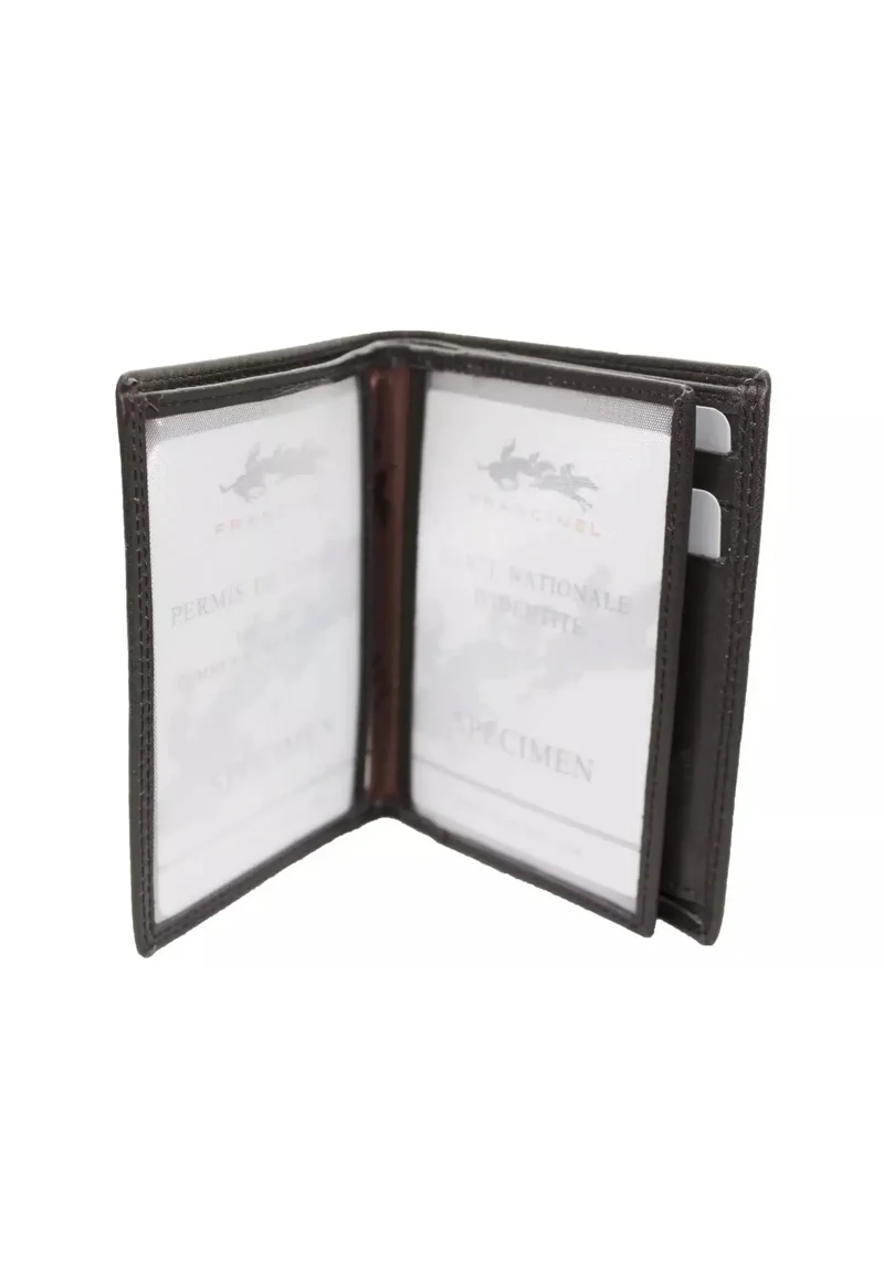 Portefeuille européen cuir de vachette Francinel 37944 Marron