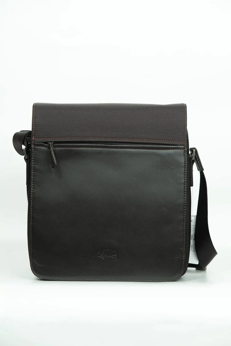Sacoche Cuir/Toile Porto Francinel 653111 Marron