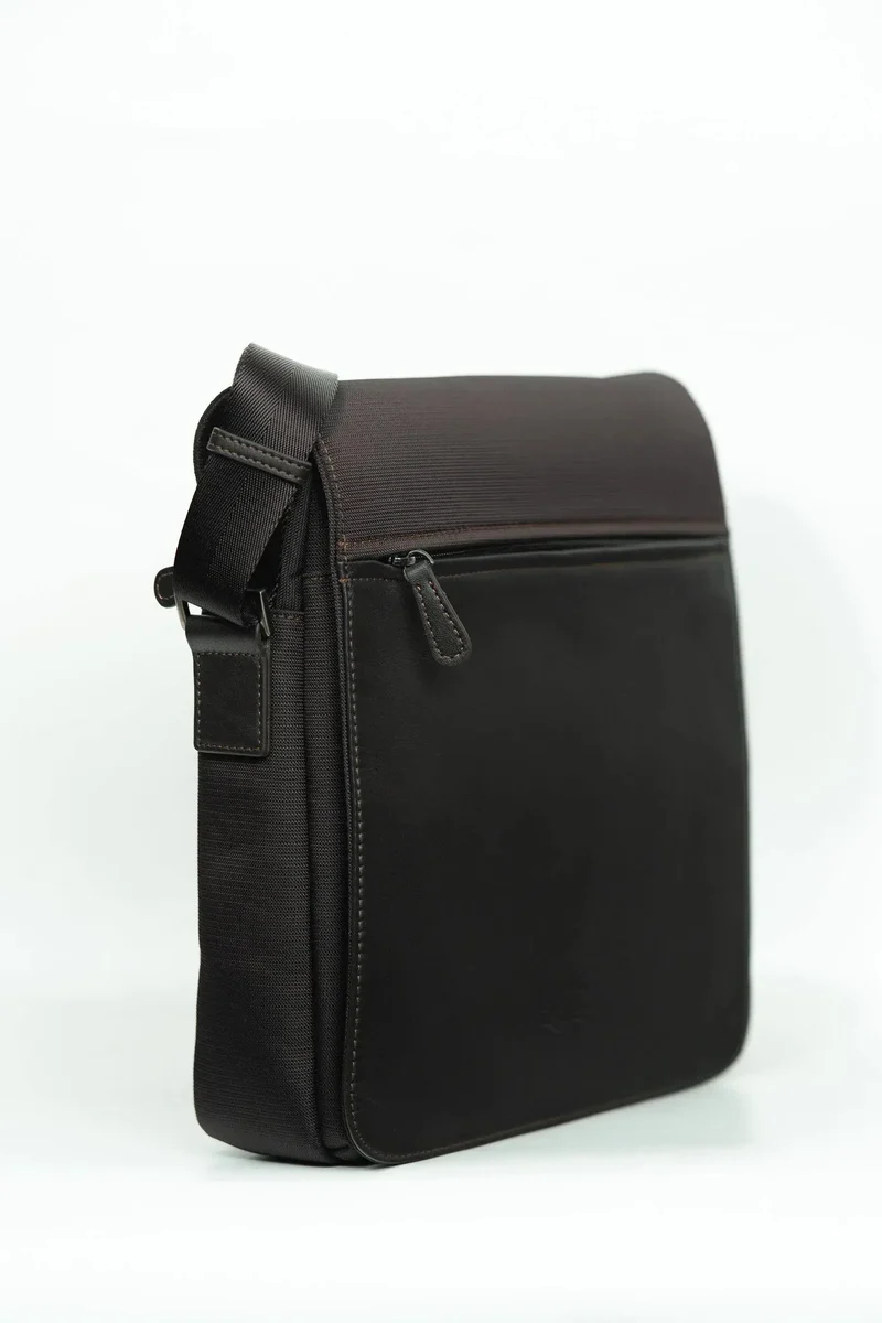 Sacoche Cuir/Toile Porto Francinel 653111 Marron