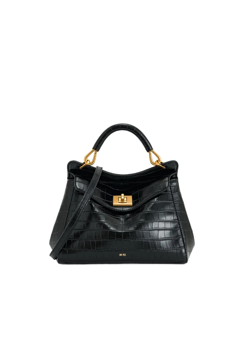 JW PEI Sac à main Lucia Black Croc