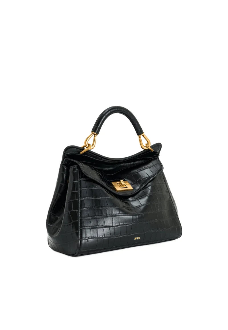 JW PEI Sac à main Lucia Black Croc