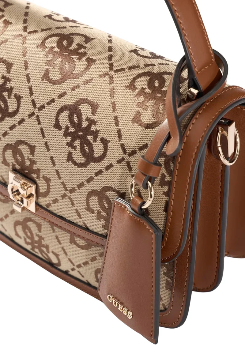 Guess Sac à Rabat Audrey Monogramme Latte Logo