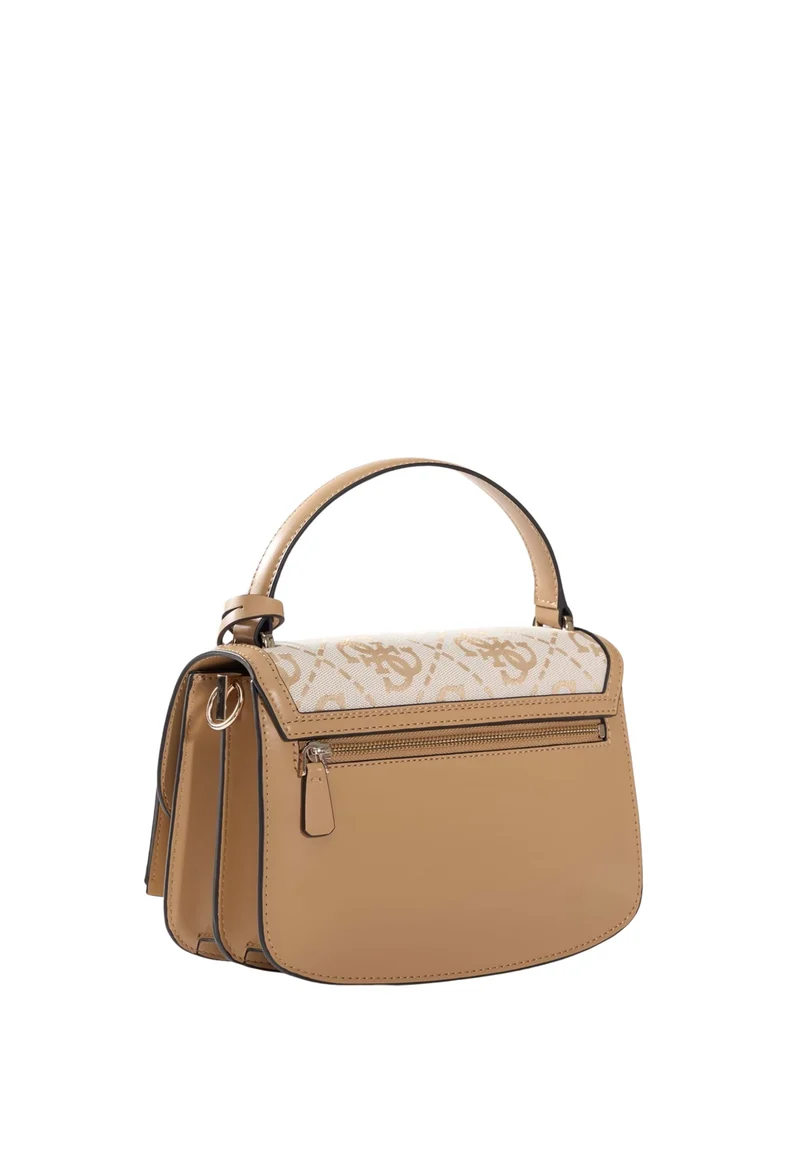 Guess Sac à Rabat Audrey Monogramme Beige Logo