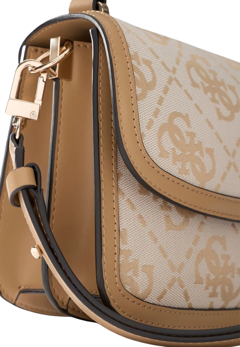 Guess Sac à Rabat Audrey Monogramme Beige Logo