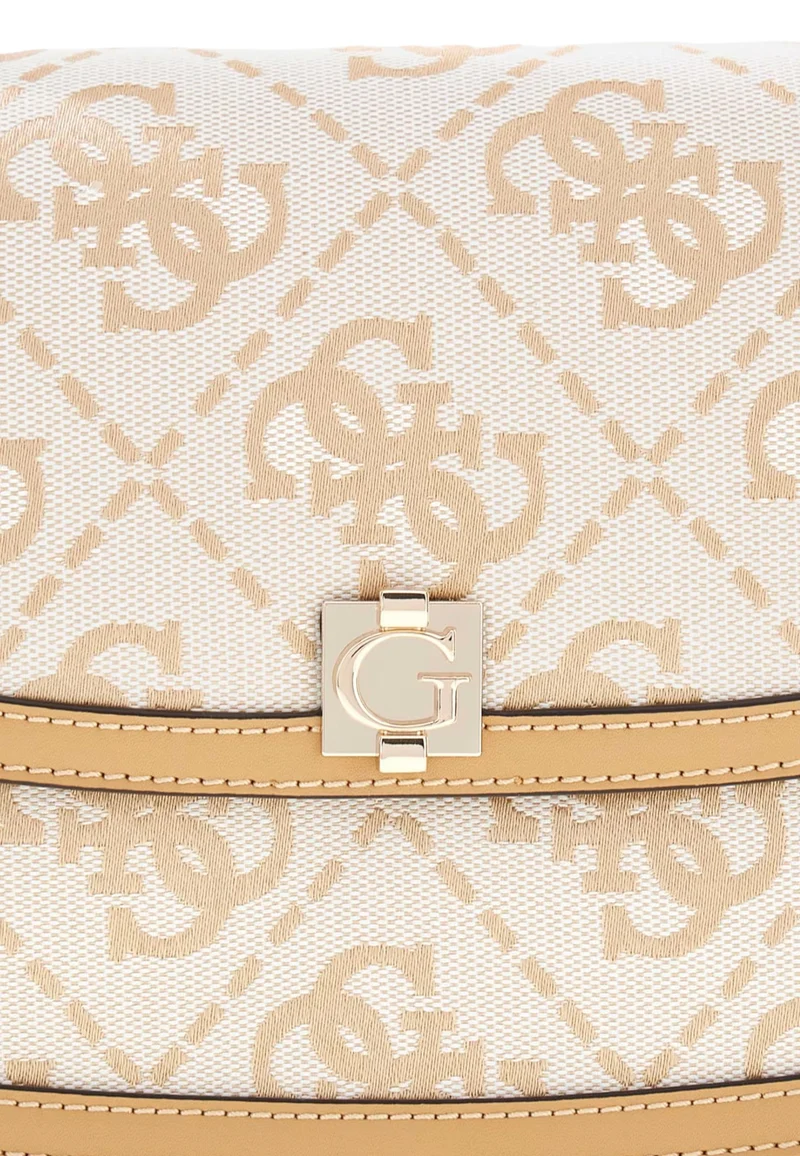 Guess Sac à Rabat Audrey Monogramme Beige Logo