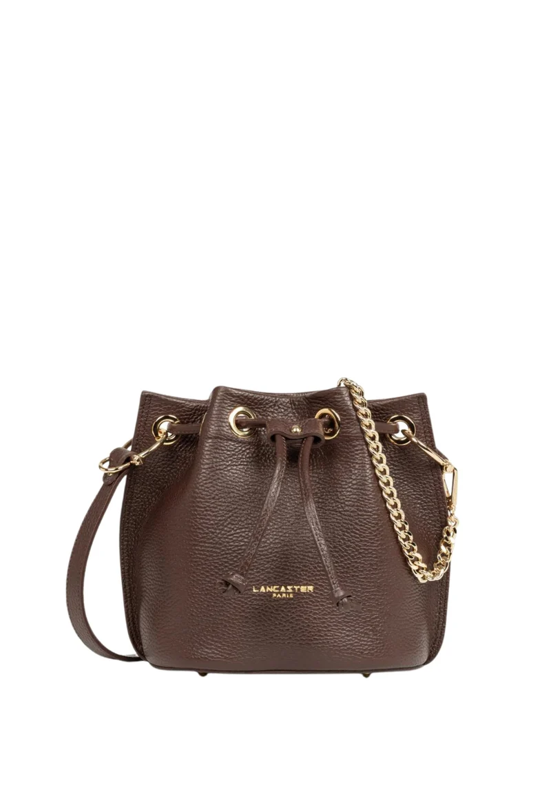 Lancaster Sac bourse à lacets coulissants S Alba Double Marron - In - Or pâle