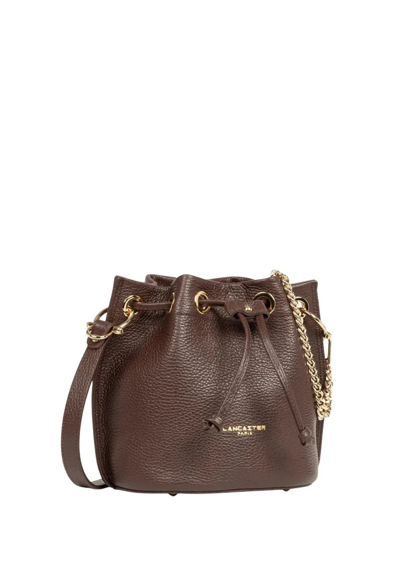 Lancaster Sac bourse à lacets coulissants S Alba Double Marron - In - Or pâle