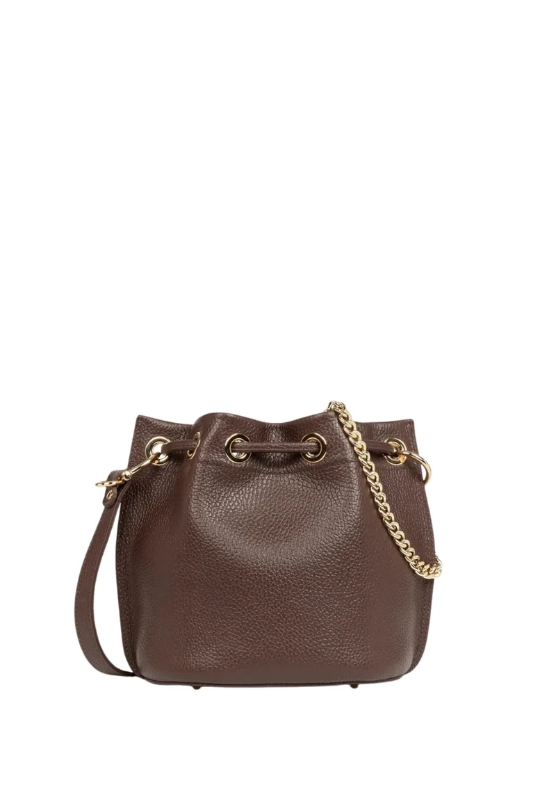 Lancaster Sac bourse à lacets coulissants S Alba Double Marron - In - Or pâle