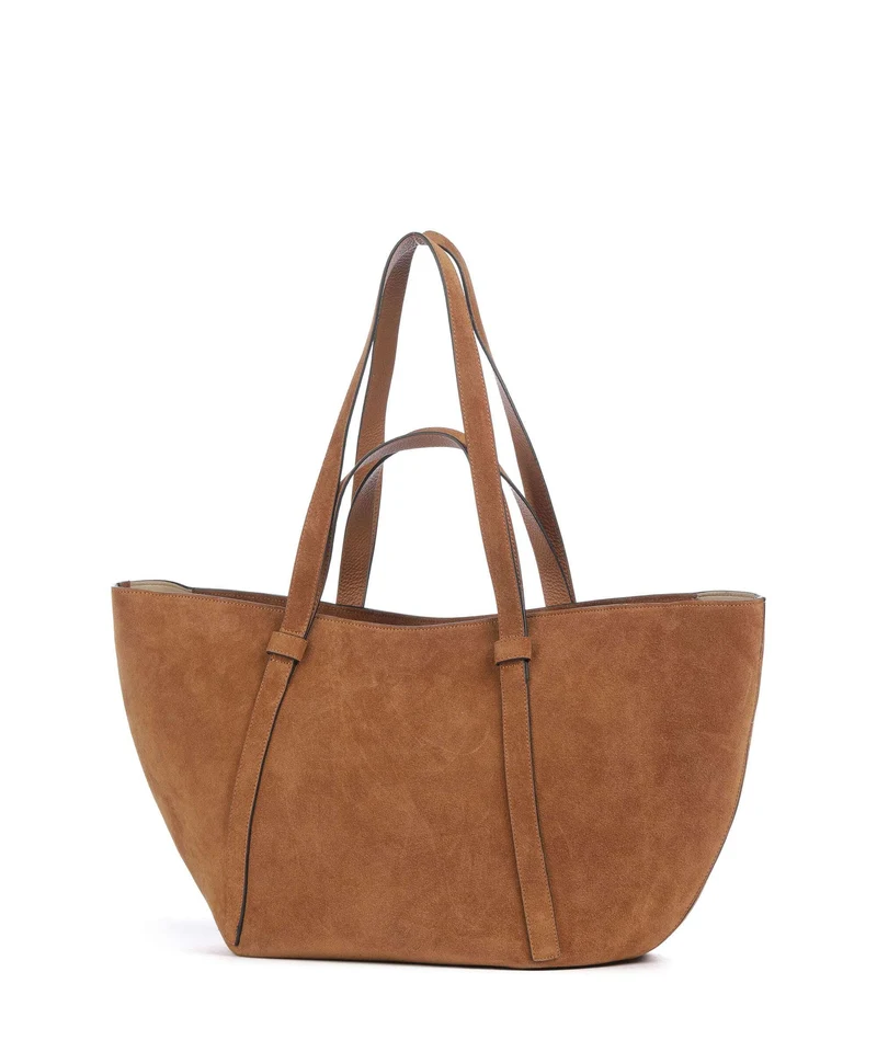 Abro Suede Cosmo Large Cabas cuoio