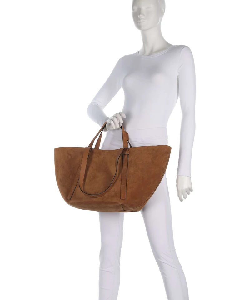 Abro Suede Cosmo Large Cabas cuoio
