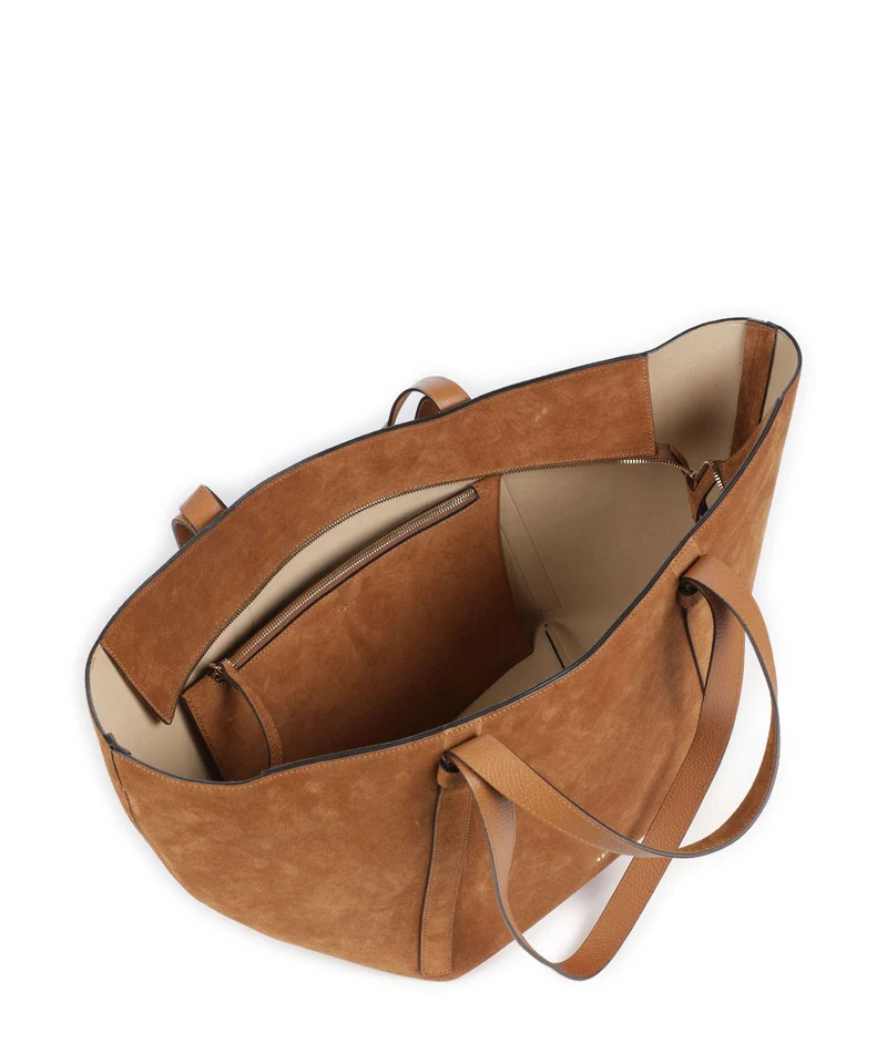 Abro Suede Cosmo Large Cabas cuoio