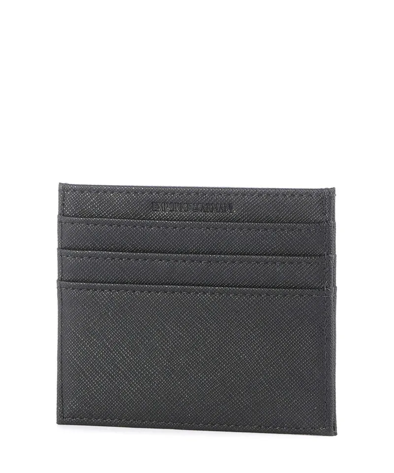 Emporio Armani Business Regenerated Étui à cartes crédit black
