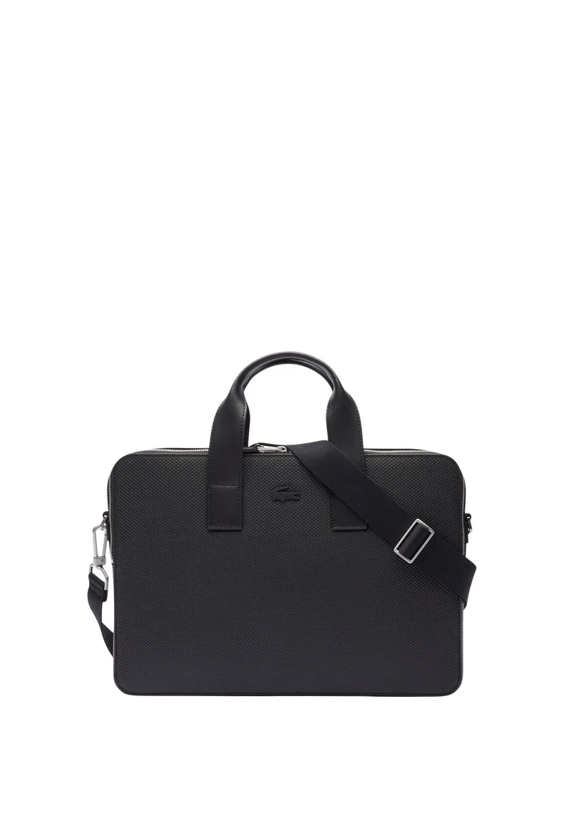 Lacoste Sac ordinateur Chantaco en Cuir Noir