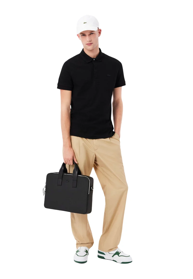 Lacoste Sac ordinateur Chantaco en Cuir Noir