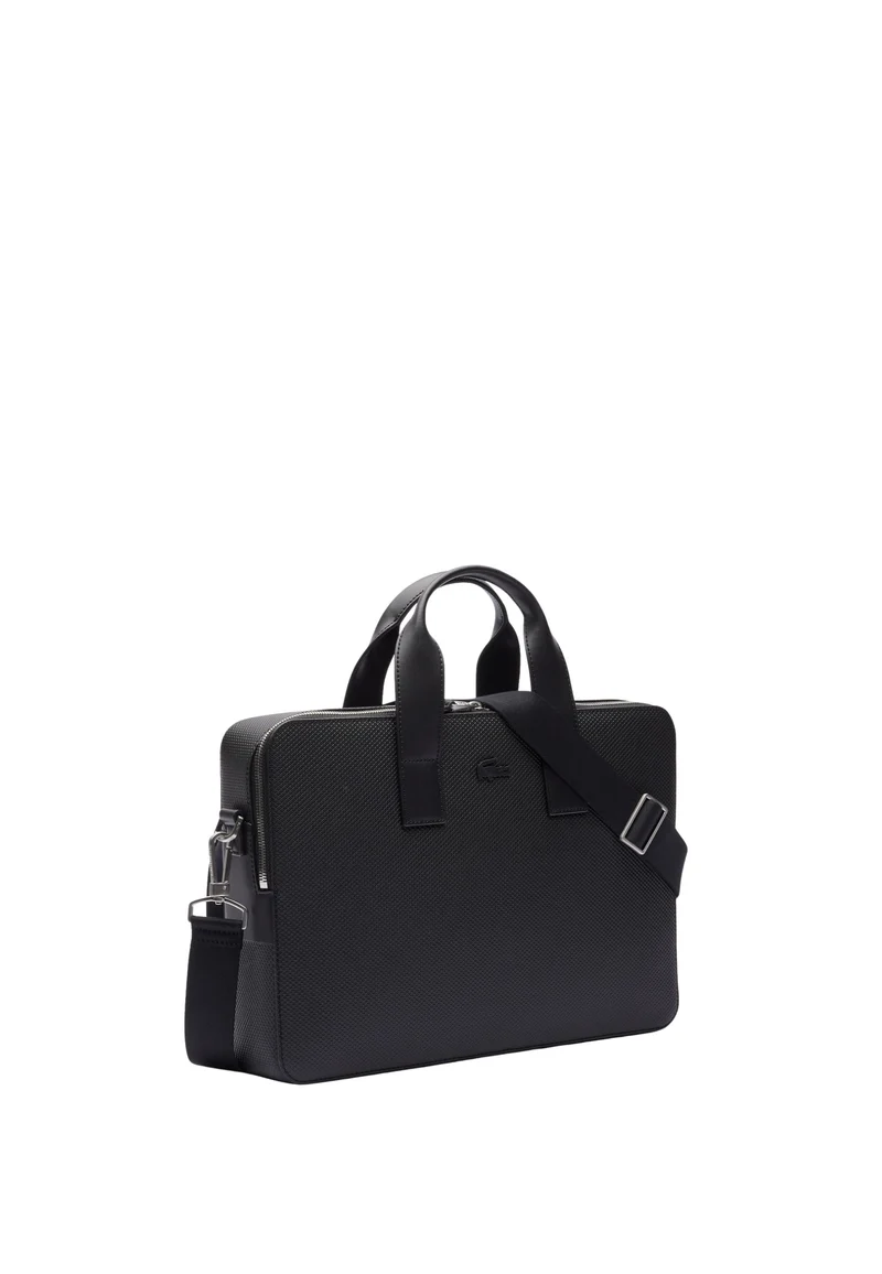 Lacoste Sac ordinateur Chantaco en Cuir Noir