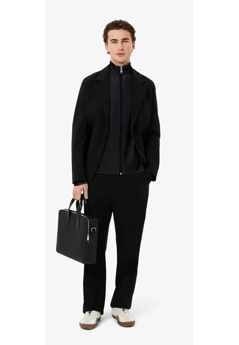 Lacoste Sac ordinateur Chantaco en Cuir Noir