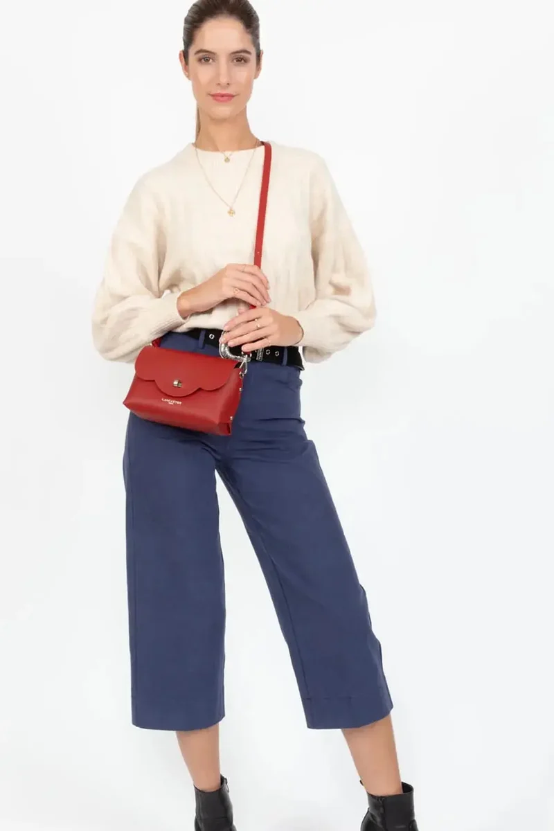 Sac rabat Lancaster PUR & ELEMENT CITY FLORE Rouge/Champagne