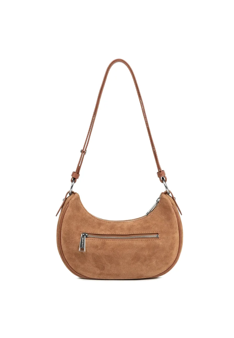 Lancaster Sac besace Zippé S Suède Camel