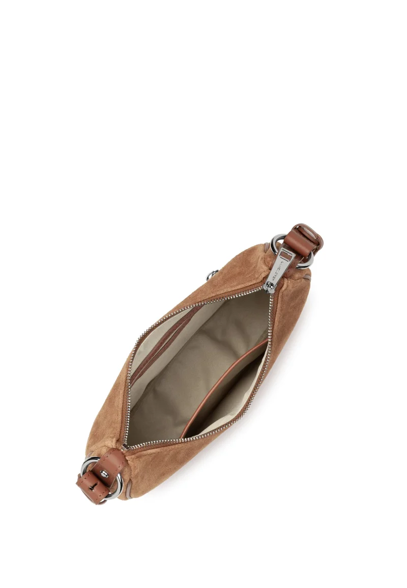 Lancaster Sac besace Zippé S Suède Camel